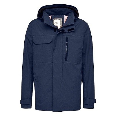 Pánská  bunda 74322 tmavě modrá s kapucí  5XL - 8XL vodní sloupec 20.000 mm
