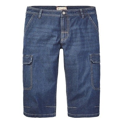 Pánské kraťasy - kapsáče RedPoint 89034 riflové tmavě modré elastické stretch 
