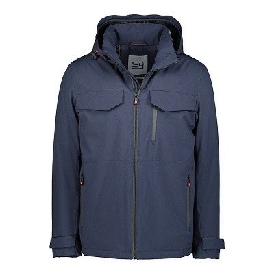 Pánská zimní bunda 70623 S4 tmavě modrá s kapucí 5XL - 8XL