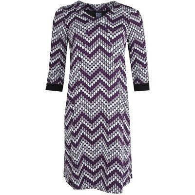 Šaty fialovo - bílo - černé 