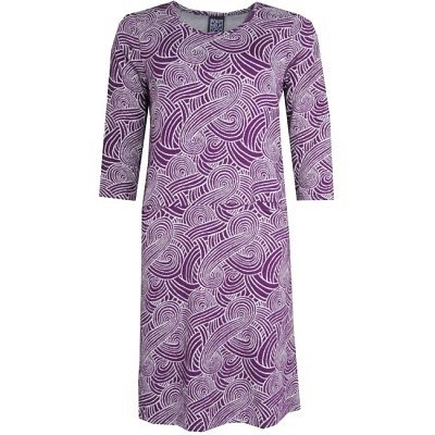 Šaty fialovo - bílé - velikost 3XL