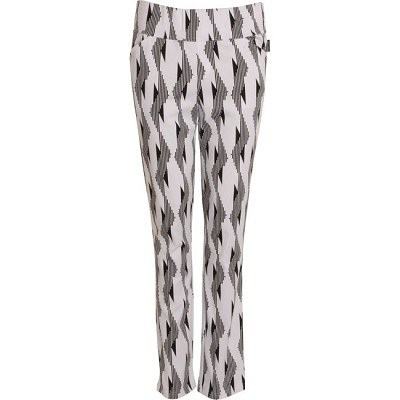 Dámské kalhoty bílo - černé elastické - velikost 3XL