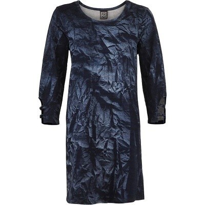 Dámská halenka - tunika tmavě modrá se světle modrým potiskem - velikost 3XL