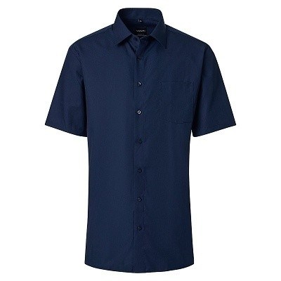 Pánská košile Venti Comfort Fit tmavě modrá krátký rukáv vel. 48 - 56 (4XL - 7XL)