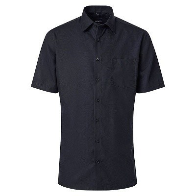 Pánská košile Venti Comfort Fit černá krátký rukáv vel. 48 - 56 (4XL - 7XL)