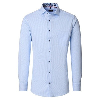 Pánská košile Venti Comfort Fit světle modrý proužek dlouhý rukáv vel. 48 - 56 (4XL - 7XL)