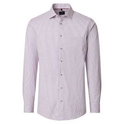 Pánská košile Venti Comfort Fit červenomodrý vzor dlouhý rukáv vel. 48 - 56 (4XL - 7XL)