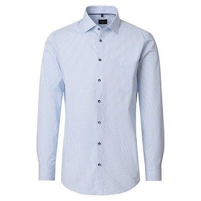Pánská košile Venti Comfort Fit modrý vzor dlouhý rukáv vel. 48 - 56 (4XL - 7XL)