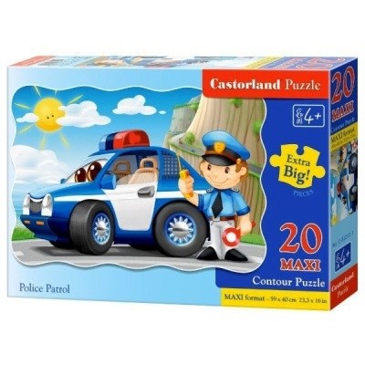 PUZZLE CASTORLAND 02252 20 dílků  MAXI POLICEJNÍ HLÍDKA