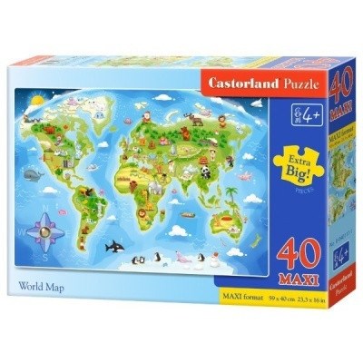 PUZZLE CASTORLAND 040117 40 dlk MAXI MAPA SVTA