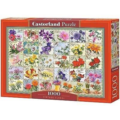 PUZZLE CASTORLAND 1000 dílků 104338 VINTAGE KVĚTY