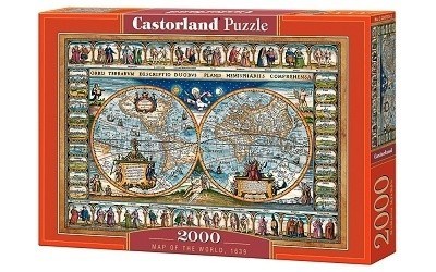 PUZZLE CASTORLAND 2000 dílků 200733 MAPA SVĚTA 1693