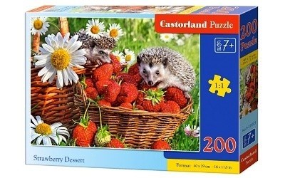 PUZZLE CASTORLAND 200 dílků 222025 JAHODY A JEŽCI