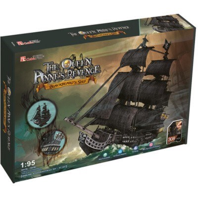 THE QUENN ANNE S REVENCE BLACKBEARDS SHIP PUZZLE 3D CUBIC FUN T4018H