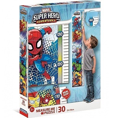SUPER HERO RŮSTOVÝ METR PUZZLE CLEMENTONI 20337 30 dílků