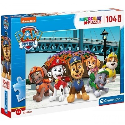 PUZZLE CLEMENTONI 104 dílků 23755 TLAPKOVÁ PATROLA PAW PATROL