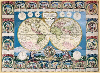 STARÁ MAPA SVĚTA PUZZLE CLEMENTONI 1500 dílků