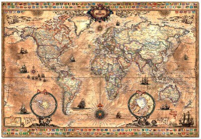 ANTIQUE WORLD MAP PUZZLE EDUCA 15159 1000 dlk 