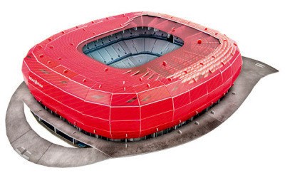 FOTBALOV STADION BAYERN MNICHOV ALIANZ ARENA PUZZLE 3D