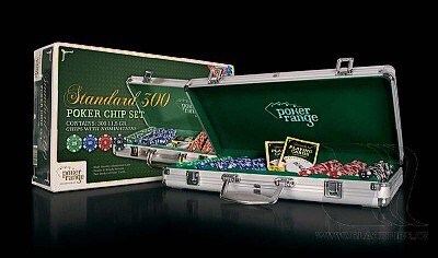 POKEROVÉ ŽETONY STANDARD 300 x 11,5g SET V HLINÍKOVÉ KUFŘÍKU