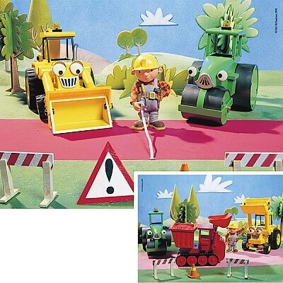 PUZZLE RAVENSBURGER 2x20 d�lk�  BO�EK STAVITEL STAVBA SILNICE