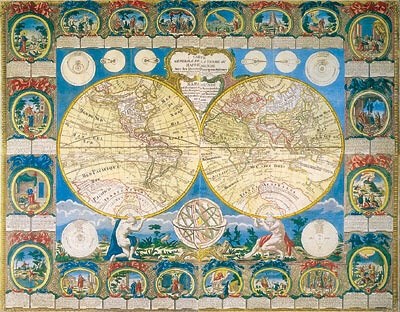 PUZZLE RAVENSBURGER 2000 dílků  HISTORICKÁ MAPA SVĚTA