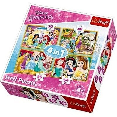 PUZZLE TREFL 34309 4 v 1 35,48,54 a 70 dílků 