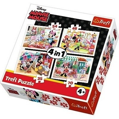 PUZZLE TREFL 34315 4 v 1 35,48,54 a 70 dílků MINNIE MOUSE
