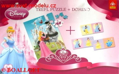 PUZZLE TREFL 160 dílků . PRINCEZNA + DOMINO PRINCEZNY
