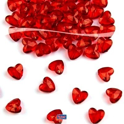 DIAMANTY SRDCE ČERVENÉ 12 mm