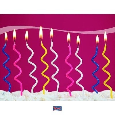 SVÍČKY SPIRÁLA 10 ks