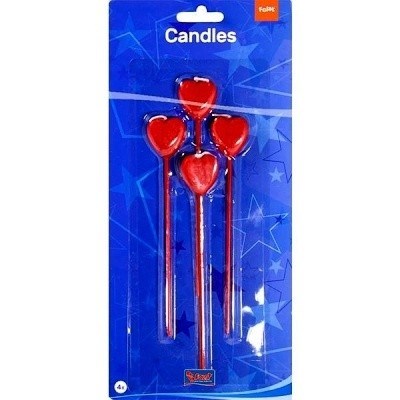SADA SVÍČEK SRDÍČKA 4 ks