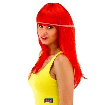 PARUKA DLOUHÉ VLASY ČERVENÁ