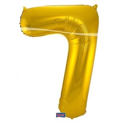 NAFUKOVACÍ BALÓNEK FOLIOVÝ ČÍSLO 7 ZLATÝ 86 cm