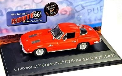 ROUTE 66 CHEVROLET CORVETTE C2 STINRAY COUPE 1963 RED