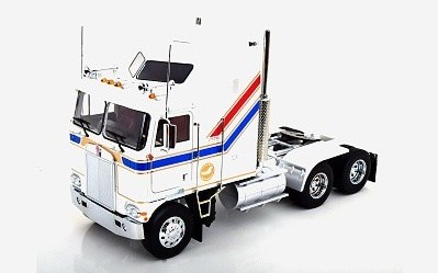 TAHAČ NÁVĚSŮ KENWORTH K100 AERODYNE 1976 WHITE / BLUE / RED / GOLD