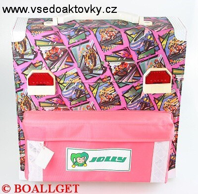 Aktovka školní , zpevněná   záda, uvnitř 1 přihrádka +  1 kapsa, 1 přední venkovní kapsa