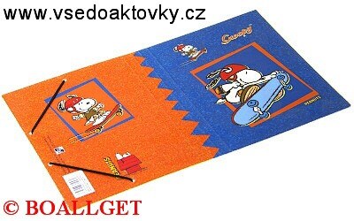 ŠKOLNÍ DESKY A5 s gumičkou  Snoopy