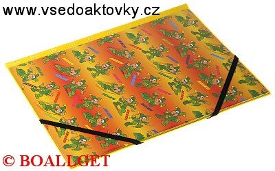ŠKOLNÍ DESKY A4 s gumičkou Jolly žlutý hřbet
