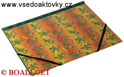ŠKOLNÍ DESKY A4 s gumičkou Jolly zelený  hřbet