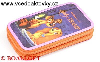 PENÁL LADY A TRAMP ,2.zipový, omyvatelný  T10/3 D