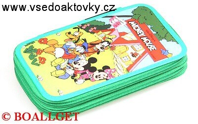 PENÁL MICKEY MOUSE II , 2.zipový, omyvatelný  T10/3 D