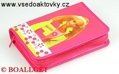 PENÁL BARBIE, 1.zipový s klopou, omyvatelný
