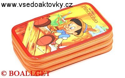 PENÁL PINOCCHIO, 3.zipový, umyvatelný