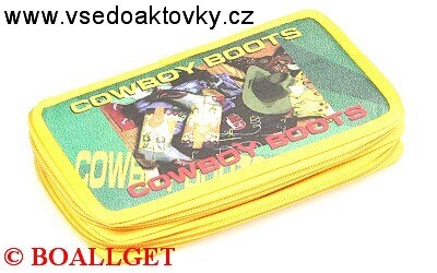 PENÁL Cowboy boots, 2.zipový, textil