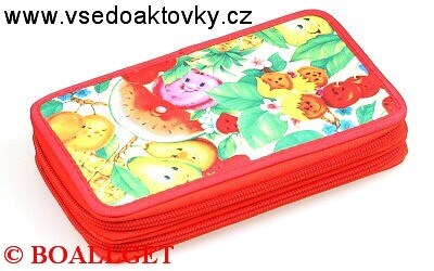 PENÁL Ovoce I, 2.zipový, textil