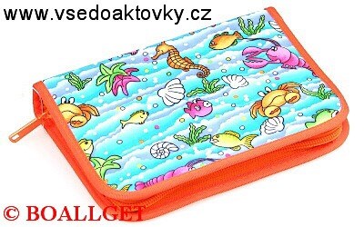 PENÁL Vodní svět, 1.zipový , textil