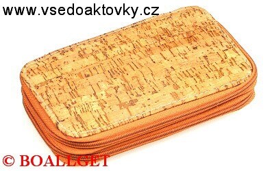 PENÁL sv. hnědý korek, 2.zipový  T-10/3 I