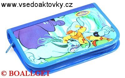 PENÁL HERKULES, 1.zipový, 2 klopy, textil  T-48 D