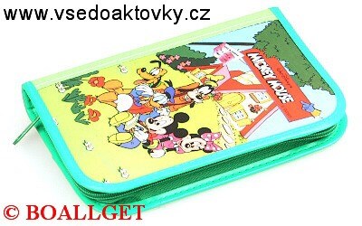 PENL MICKEY MOUSE 2, 1.zipov, 2 klopy, textil  T-48 D